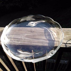 Crystal  Plate or tray 13x13 round